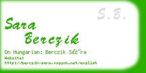 sara berczik business card